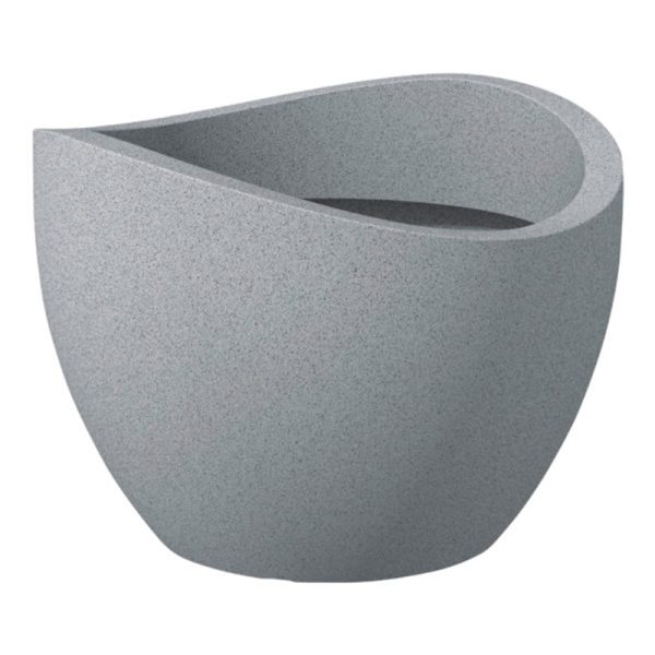 Maceta exterior gris granito Wave 40cm